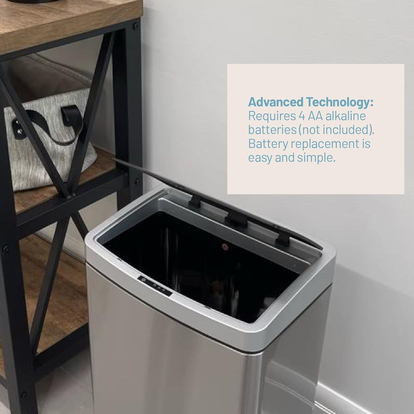 Stainless Steel Trash Can with Sensor (30 Liters / 7.9 Gallons)