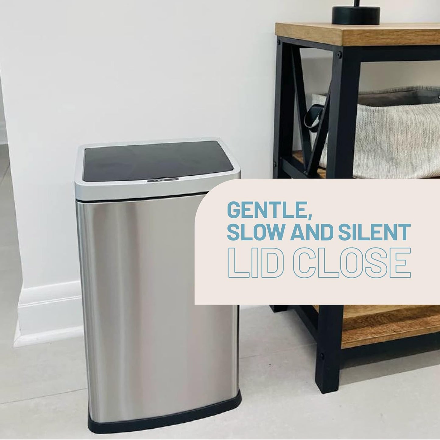 Stainless Steel Trash Can with Sensor (30 Liters / 7.9 Gallons)