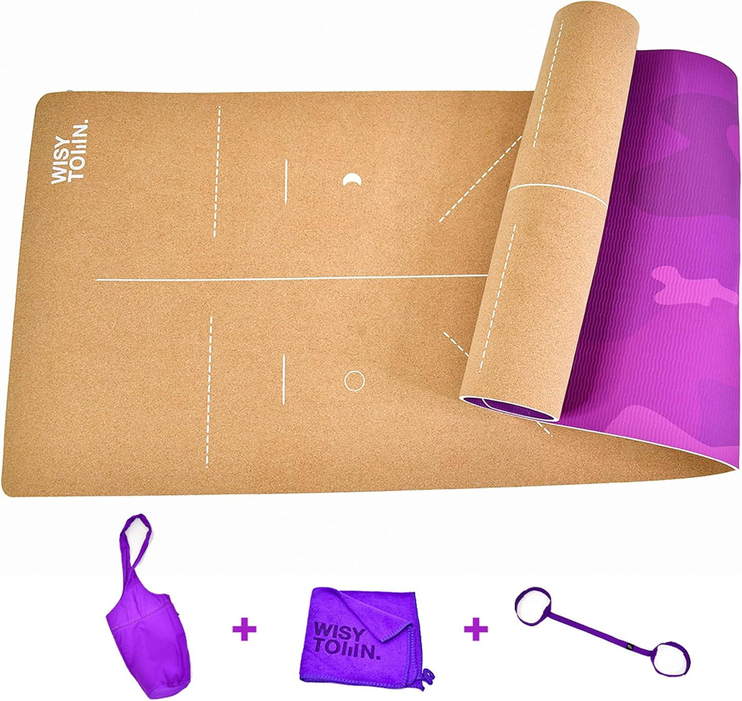 Yoga Cork Mat Eco-friendly: Beautiful Extra Long and Wide Organic Yoga Mat. Non-slip Yoga Mat, Fitness Mats, Hot Yoga Mat 72"x24"x6mm