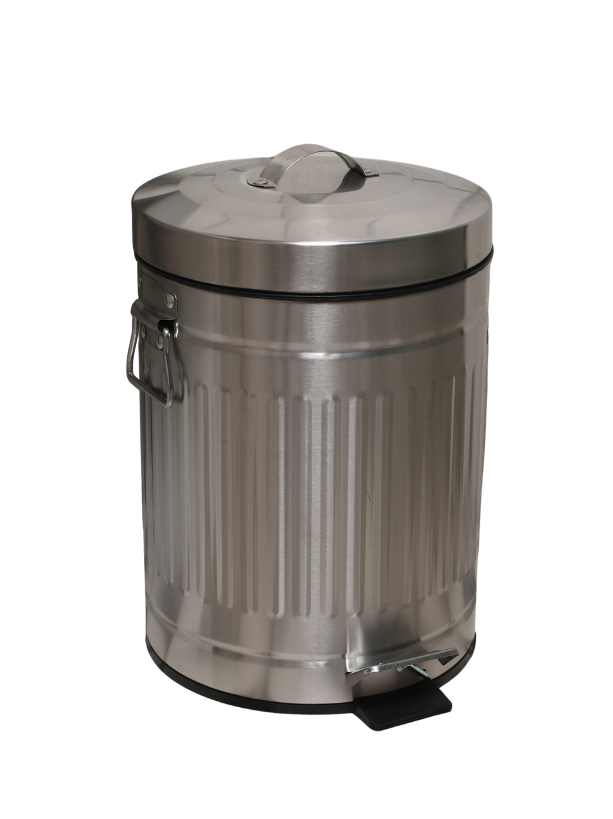 Galvanized Iron Trash Can (5 Liters / 1.3 Gallons)