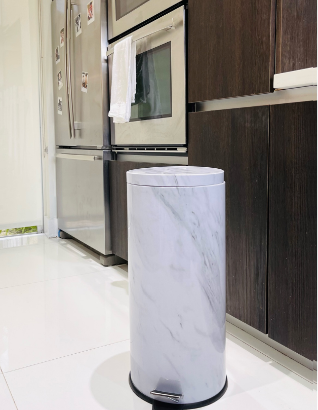 Simil Marble Trash Can (30 Liters / 7.9 Gallons)