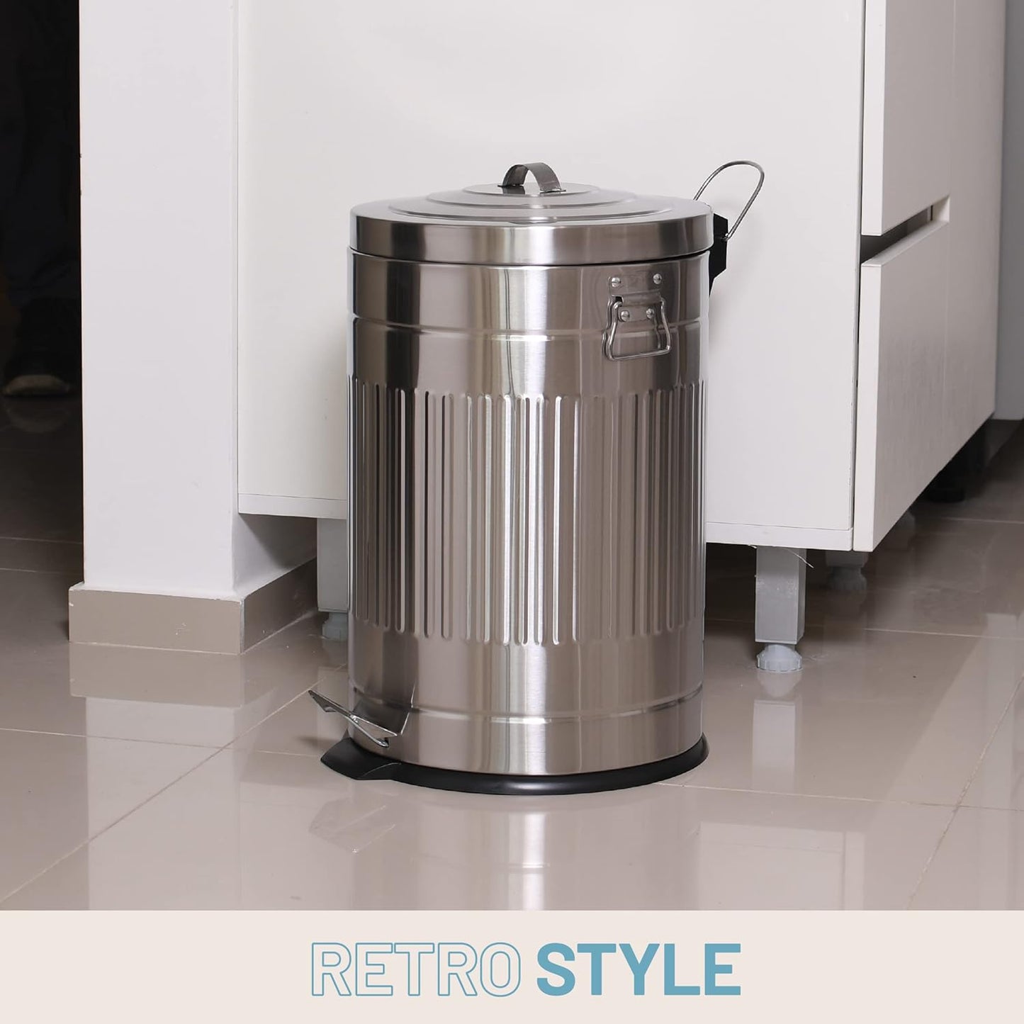 Galvanized Iron Trash Can (12 Liters / 3.2 Gallons)